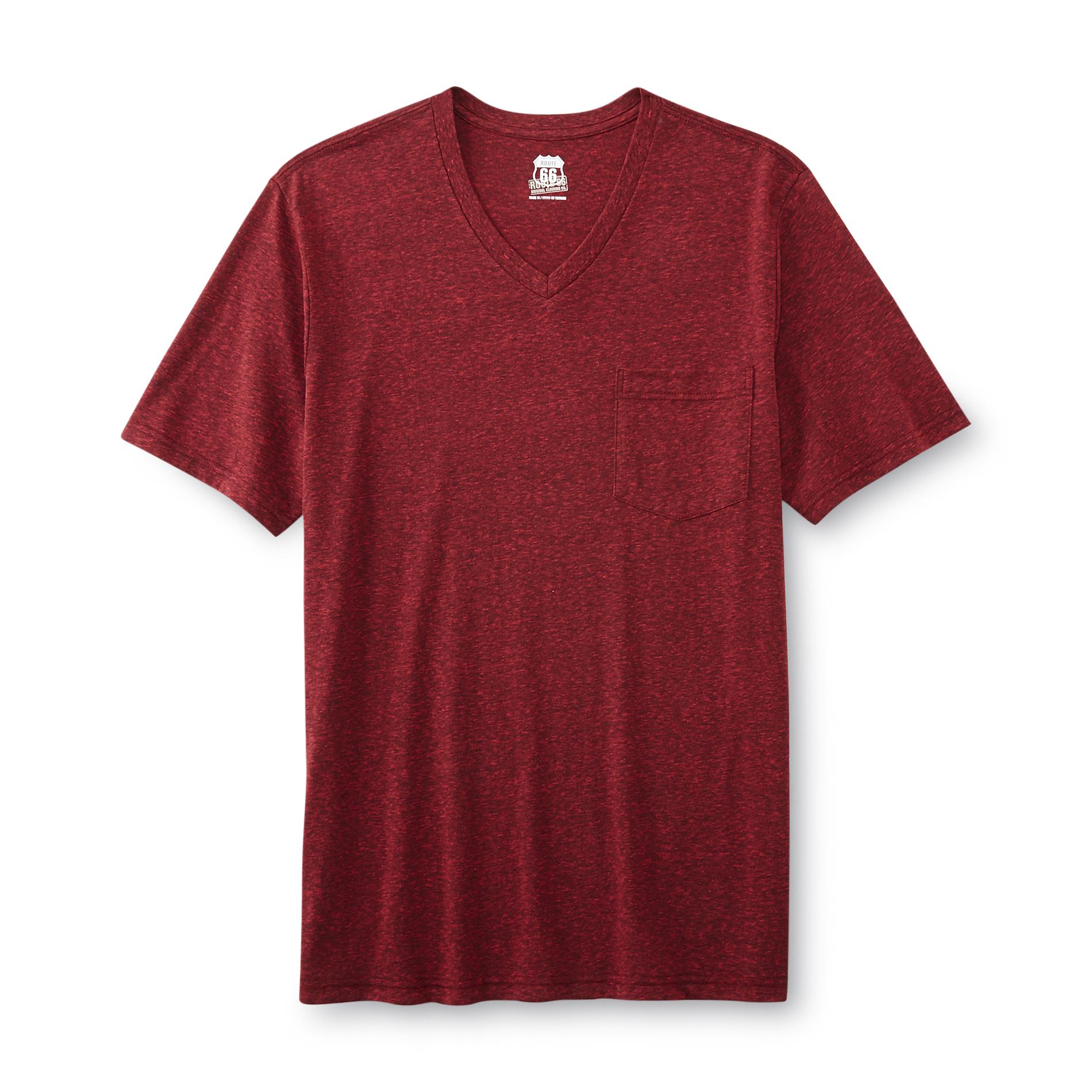 Route 66 Men's V-Neck T-Shirt - Space Dyed