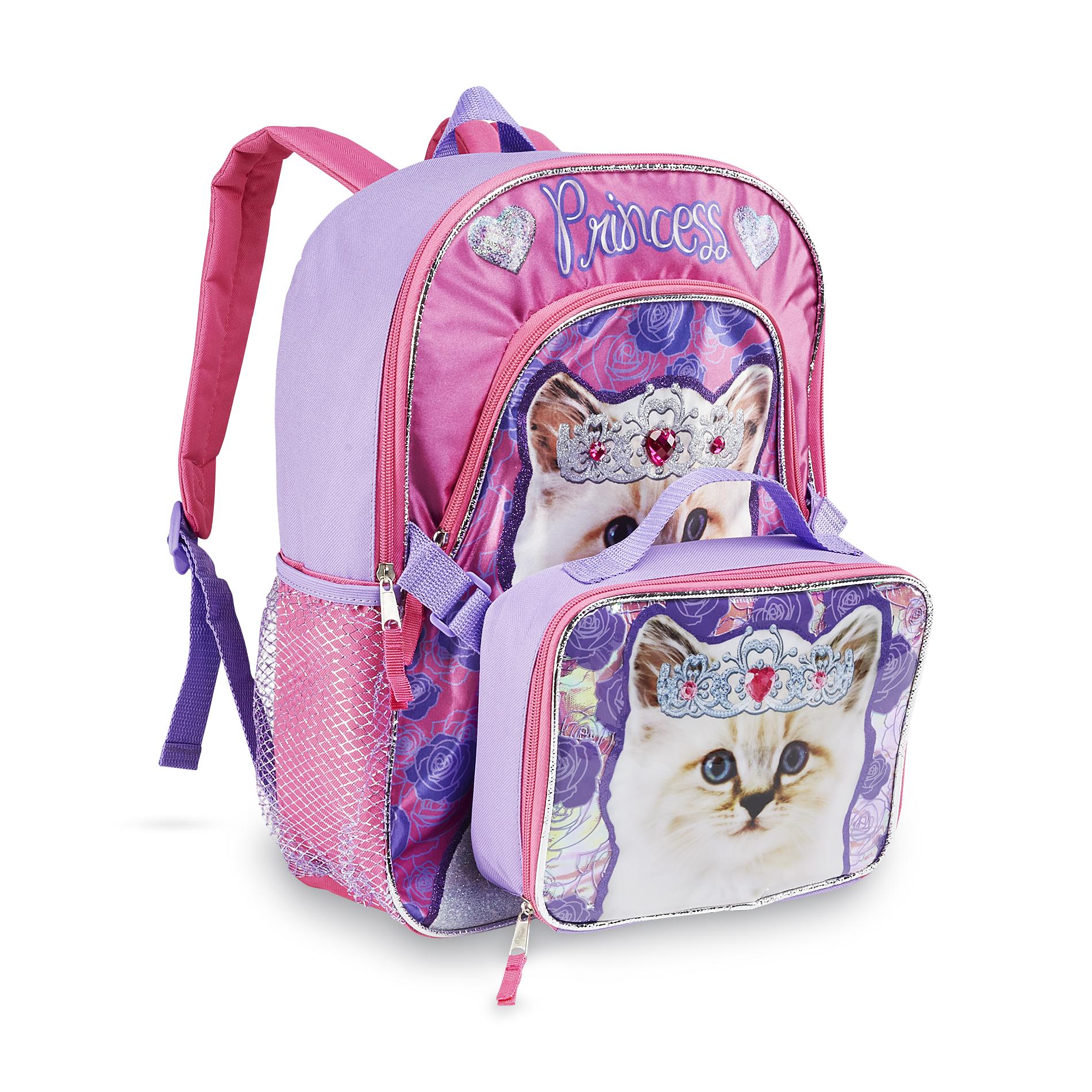 Girl's Backpack & Lunch Bag - Kitty