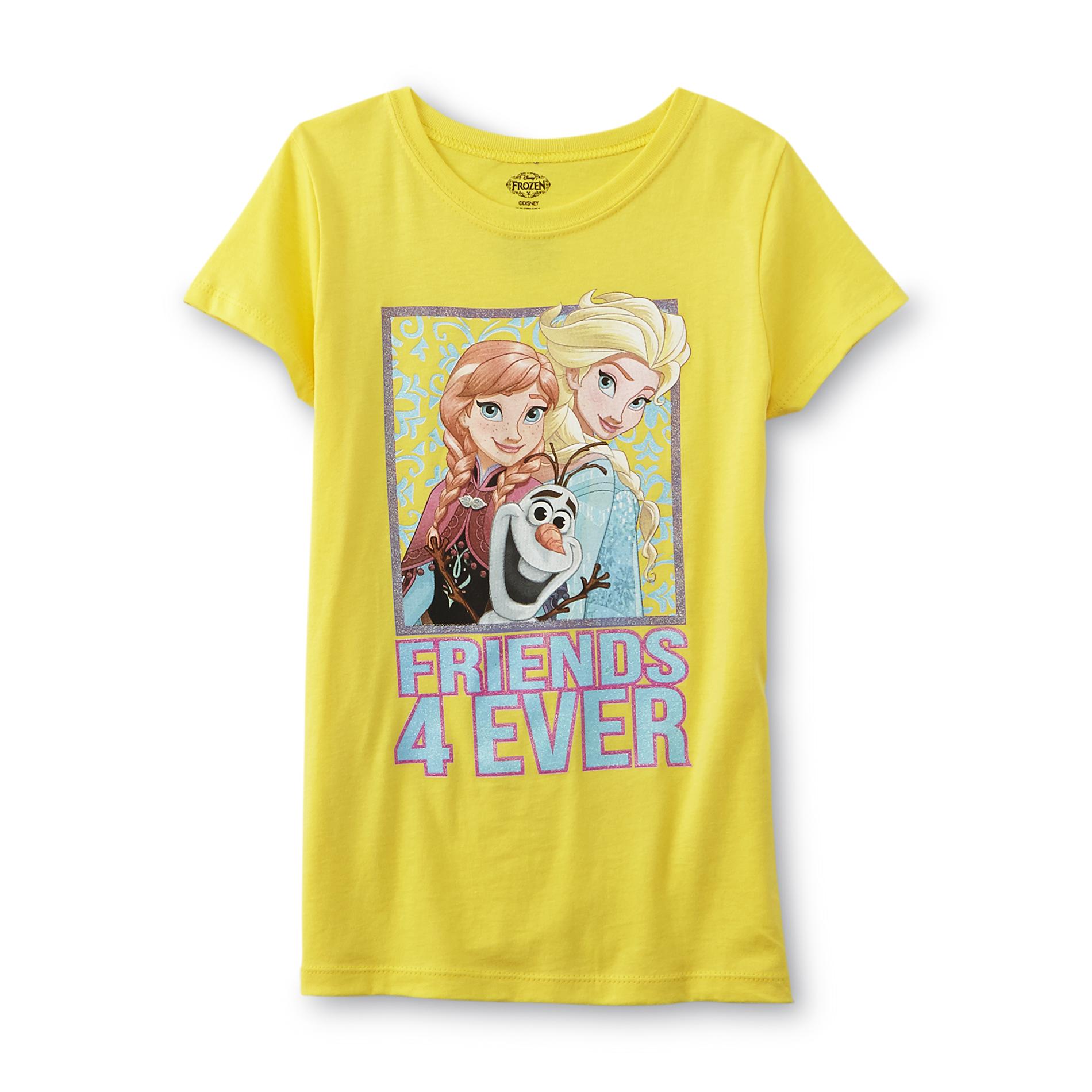 Disney Frozen Girl's Graphic T-Shirt - Friends 4 Ever