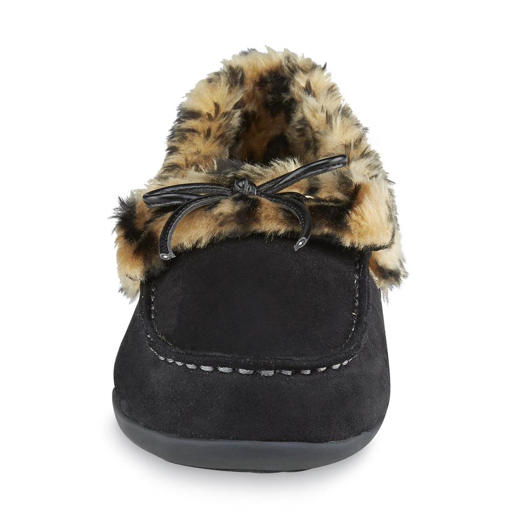 Vionic Women's Juniper Faux Fur Comfort Moccasin Slipper - Leopard Print