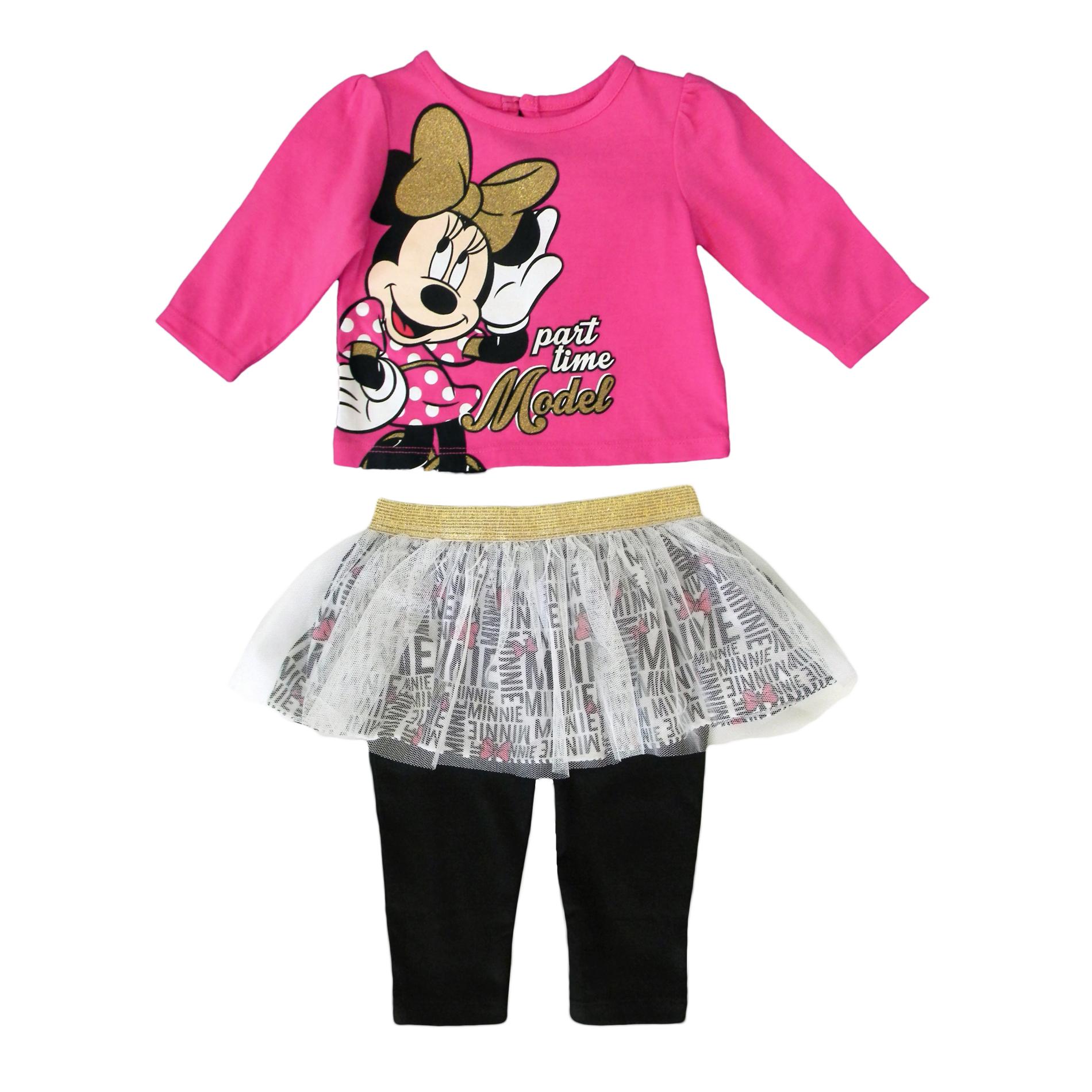 Disney Minnie Mouse Newborn & Infant Girl's Graphic Shirt & Skeggings