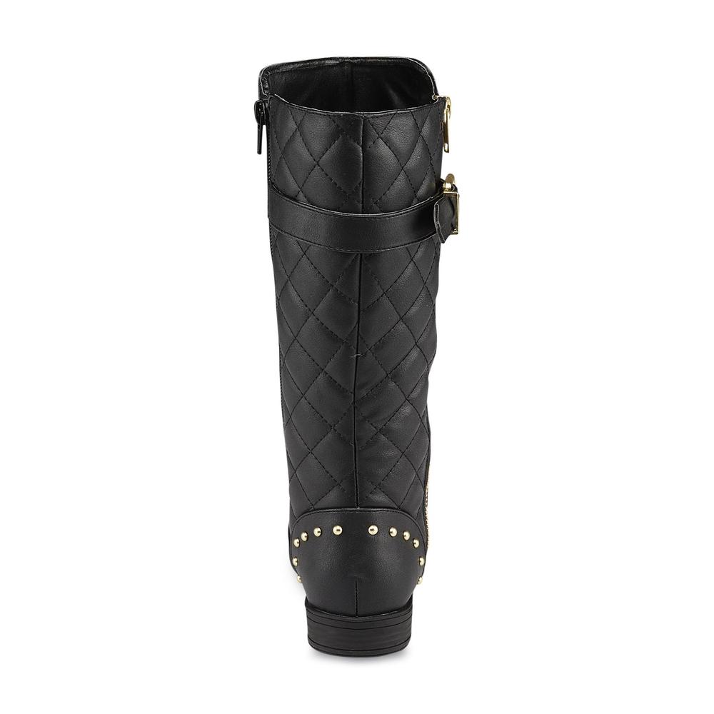 Piper Girl's Alice Black Quilted Riding Boot
