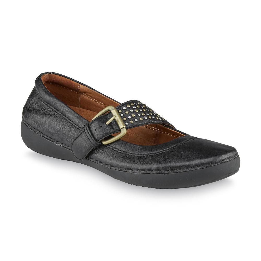 Vionic Women's Goleta Black Leather Mary Jane Shoe