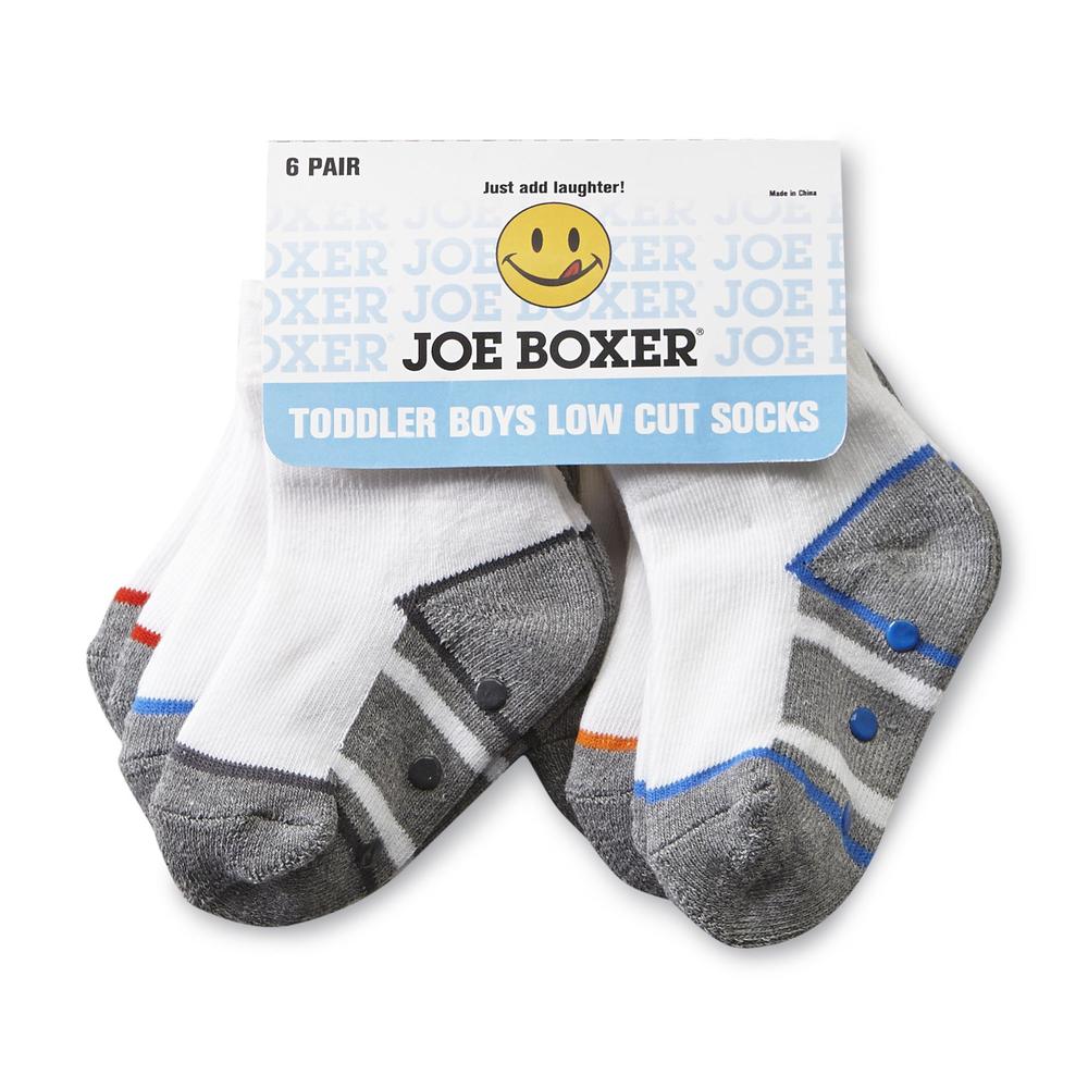 Joe Boxer 6-Pairs Toddler Boy's Low Cut Socks - Striped