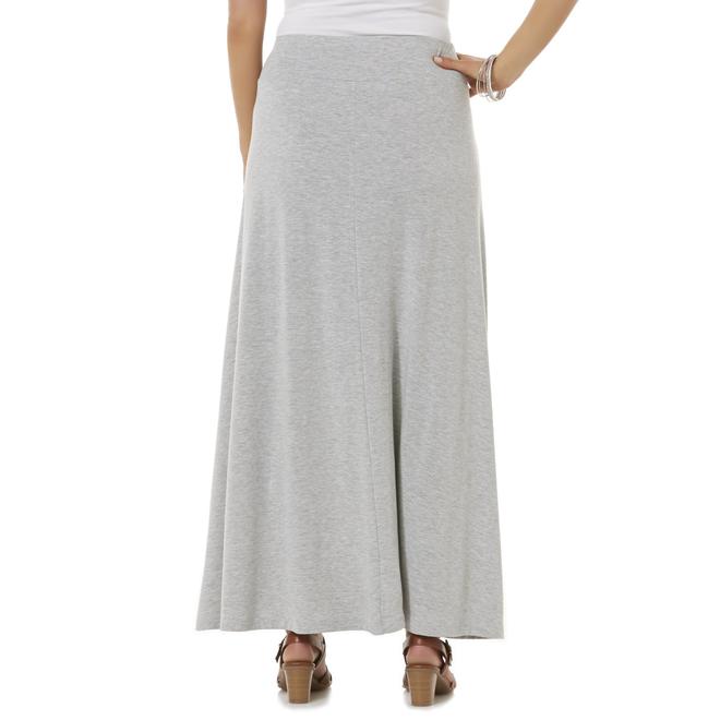 Basic Editions Women's Knit Maxi Skirt