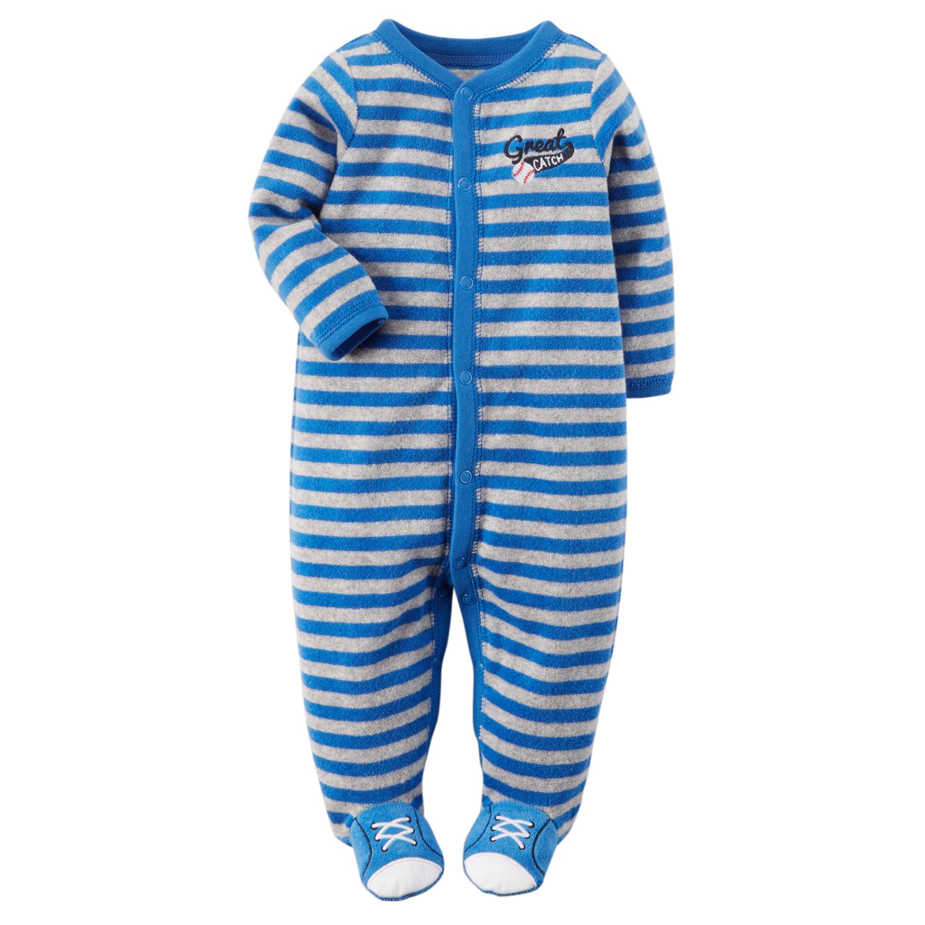 Carter's Newborn Boy's Terry Cloth Sleeper Pajamas Great Catch Shop Your Way Online