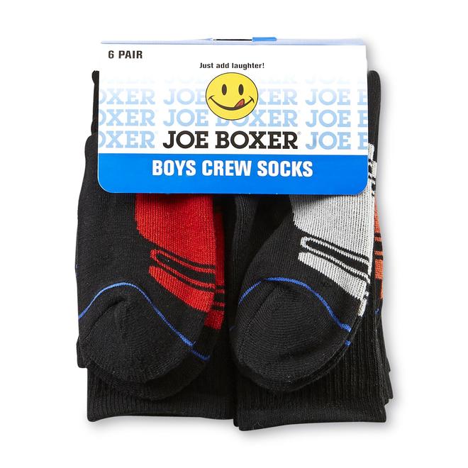 Joe Boxer Boy's 6-Pairs Crew Socks