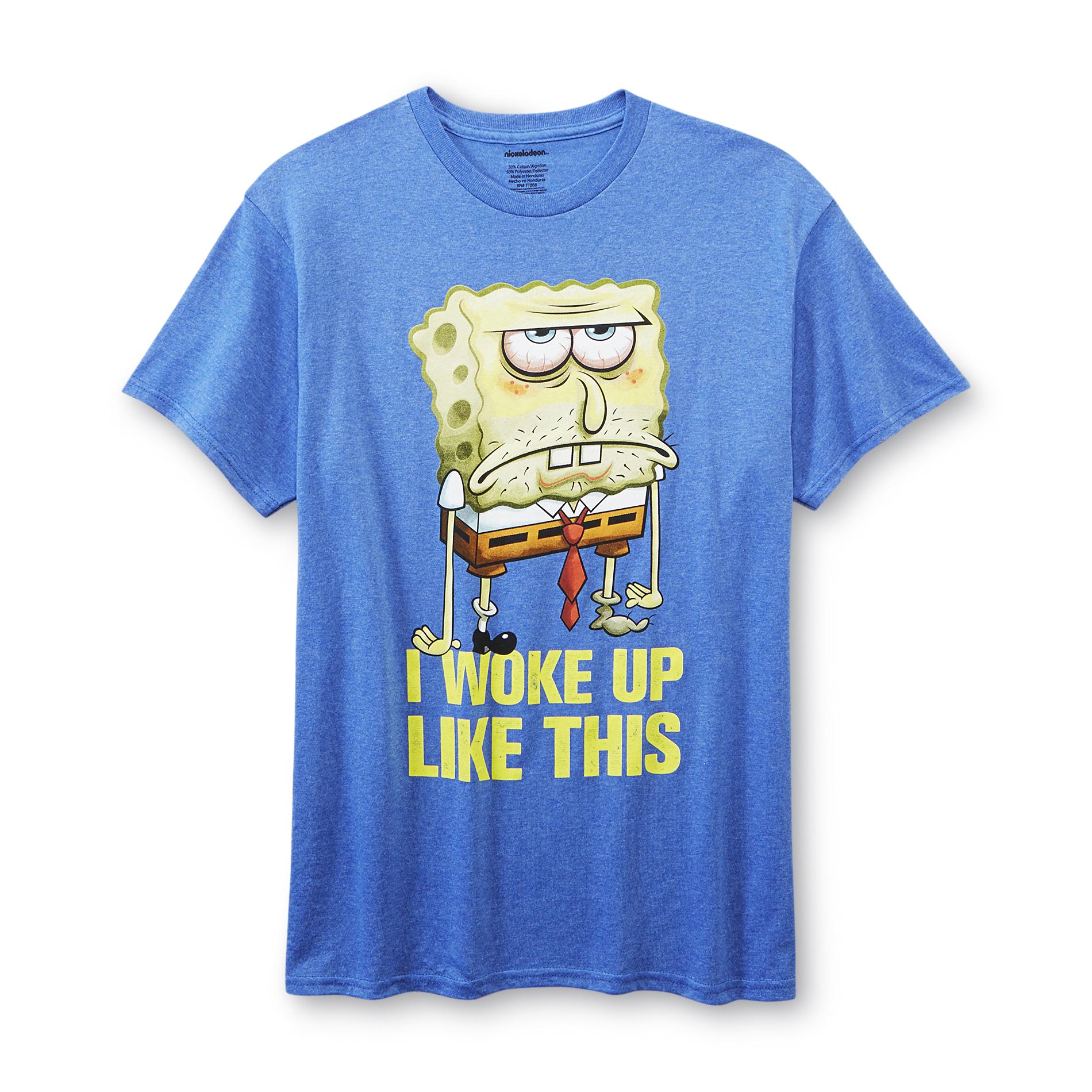 Nickelodeon SpongeBob SquarePants Men's Graphic T-Shirt - I Woke Up Like This
