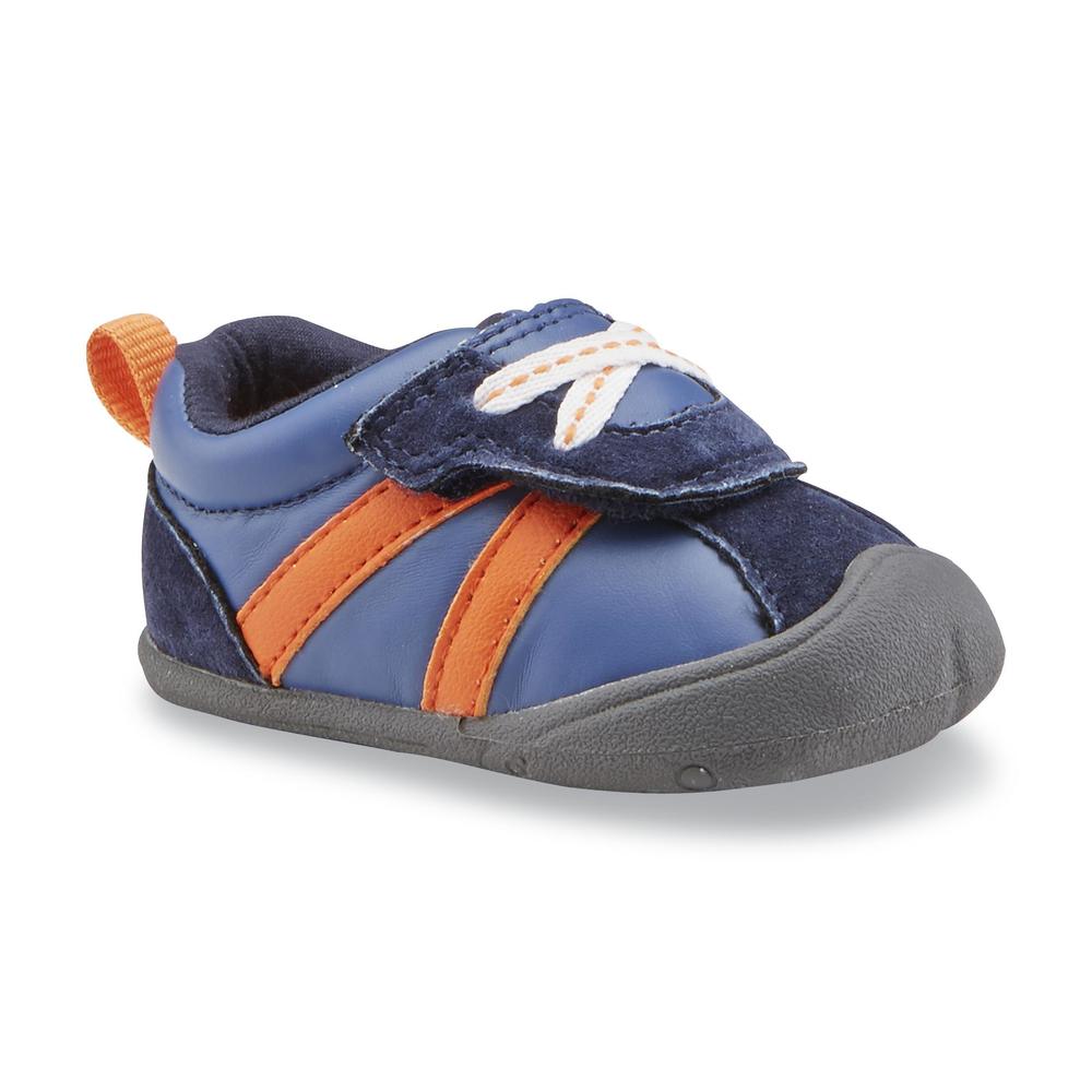 Carter's Every Step Baby Boy's Stage 1 Oldie Crawling Shoe - Navy/Orange