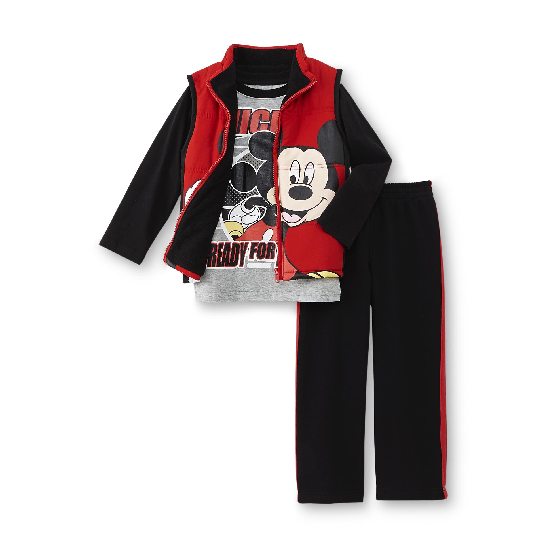 Disney Mickey Mouse Infant & Toddler Boy's Vest  Shirt & Pants