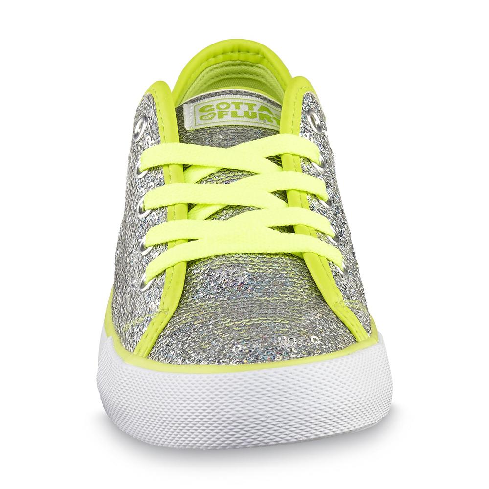 Gotta Flurt Women's Pizzazz Casual Sneaker - Silver/Lime