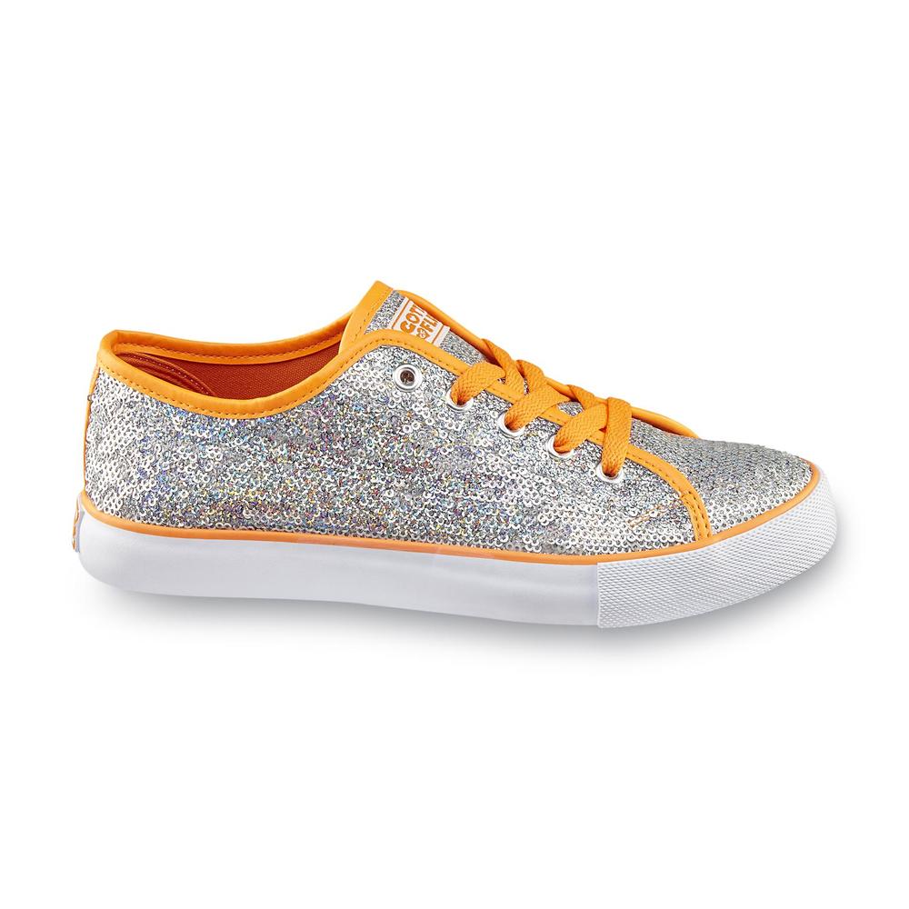 Gotta Flurt Women's Pizzazz Casual Sneaker - Silver/Orange