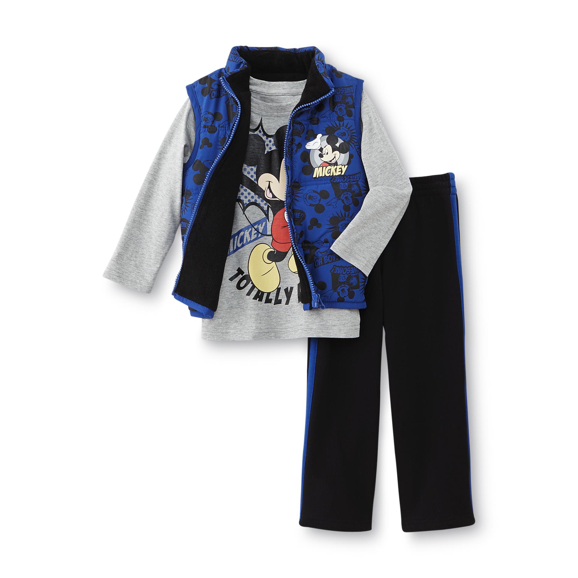 Disney Mickey Mouse Infant & Toddler Boy's Vest  Shirt & Pants