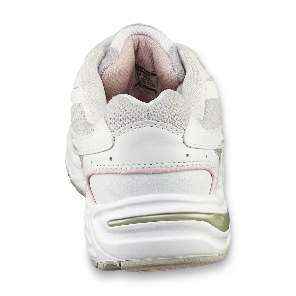 Vionic Women's Walker Leather Athletic Comfort Shoe - White Wide Width