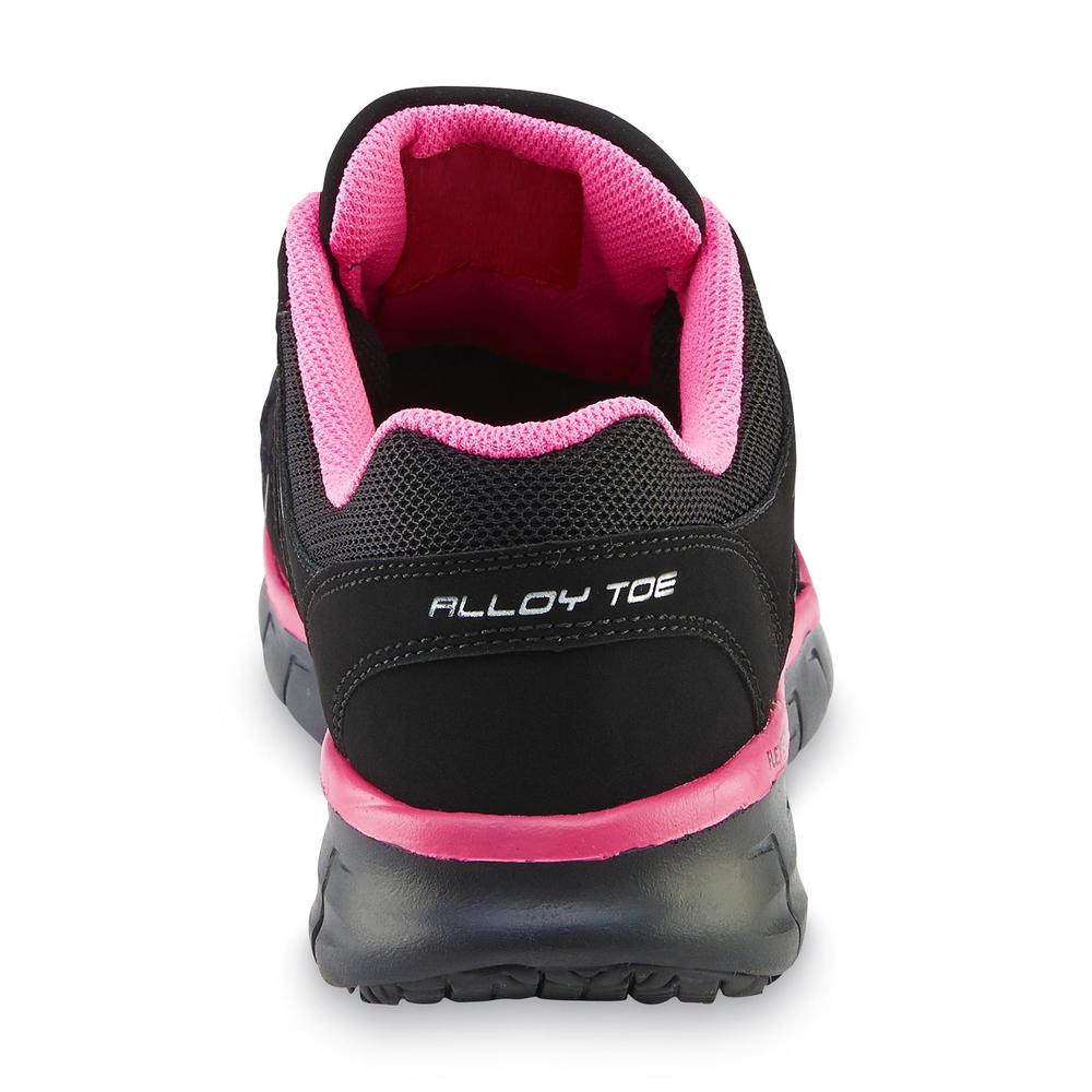 Skechers Work Women's Sandlot Alloy Toe Work Shoe - Black/Pink