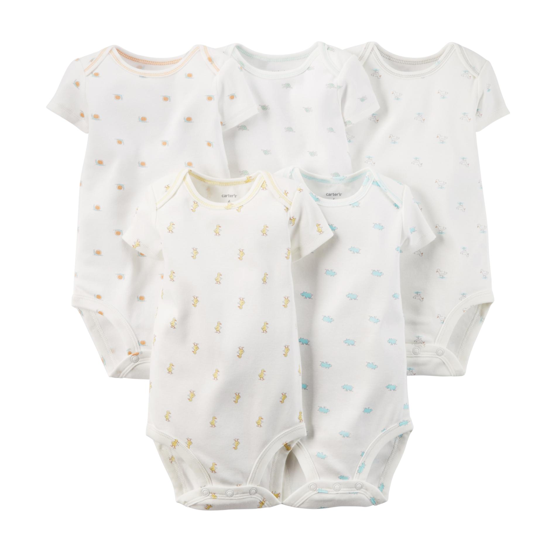 Carter's Newborn & Infant's 5-Pack Short-Sleeve Bodysuits - Assorted Prints