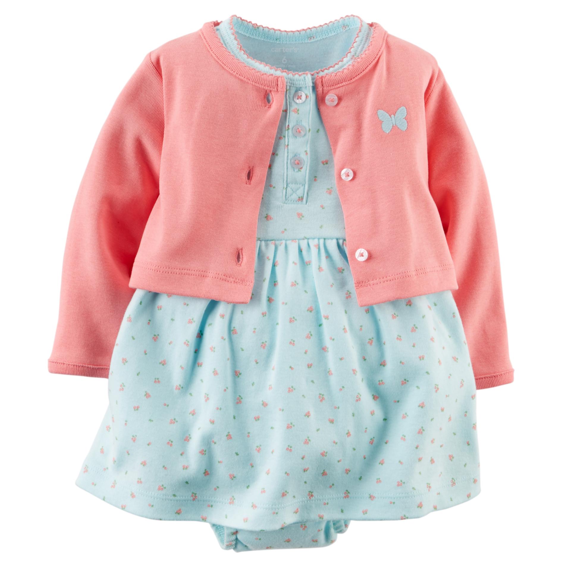 Carter's Newborn & Infant Girl's Dress & Cardigan - Floral