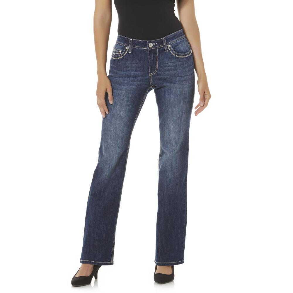 Rockin Denim Women's Embellished Bootcut Jeans - Medium Wash