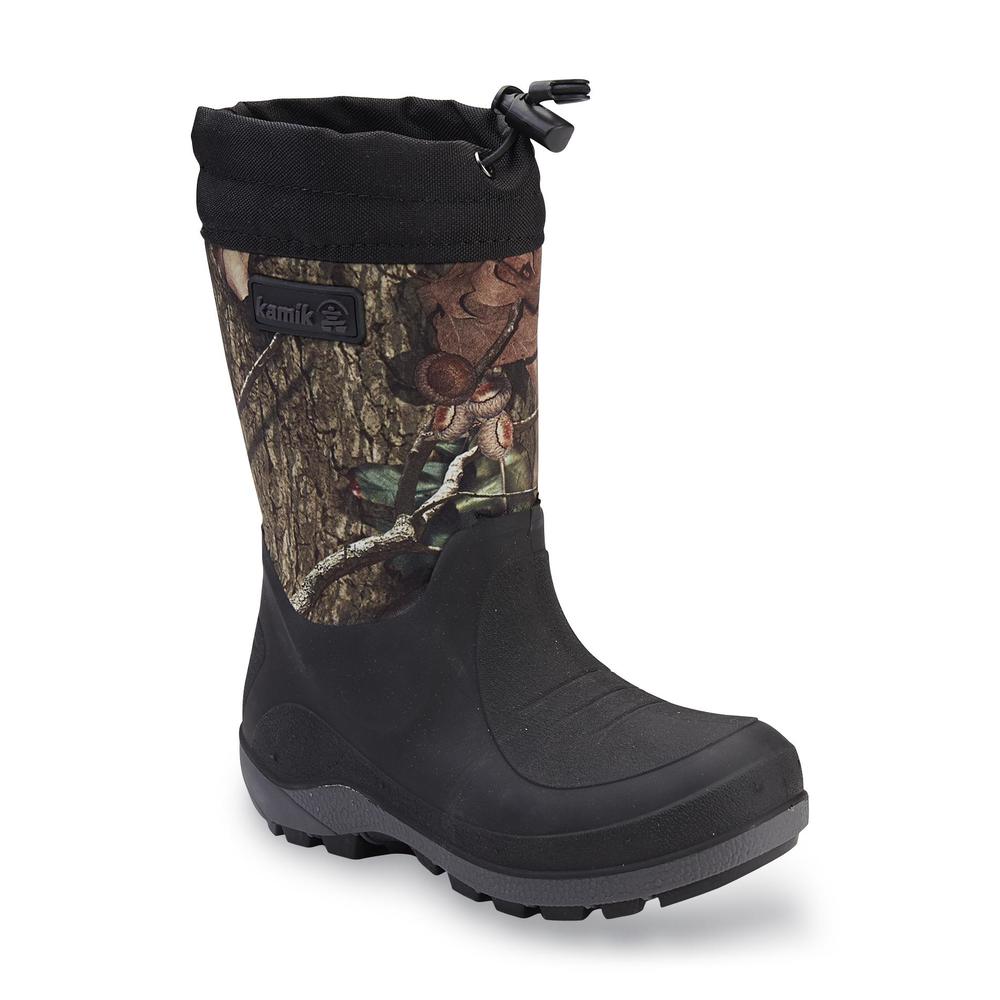 Kamik Boy's Stormin2 Black/Camouflage Waterproof Weather Boot