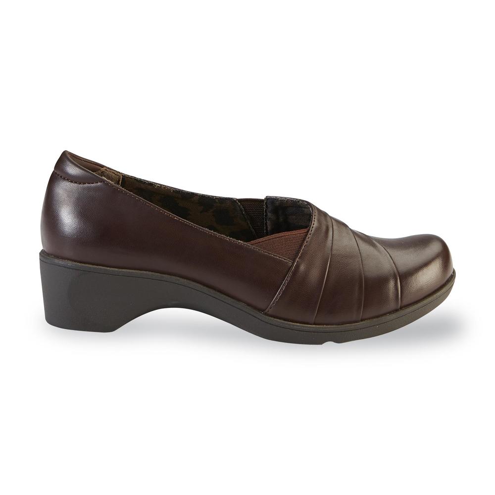 Soft Style by Hush Puppies Women's Kambra Brown Wedge Loafer - Wide Width Available