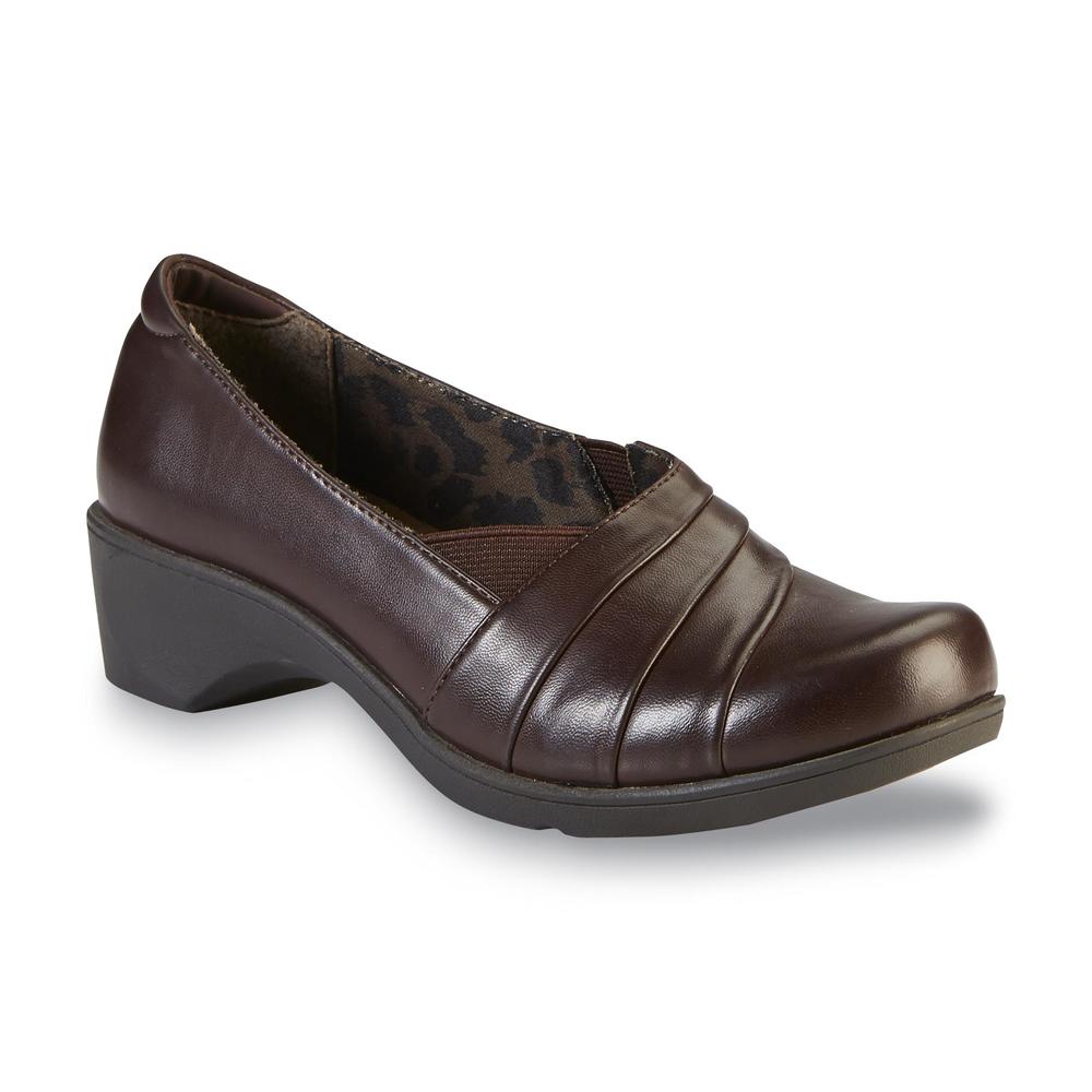 Soft Style by Hush Puppies Women's Kambra Brown Wedge Loafer - Wide Width Available