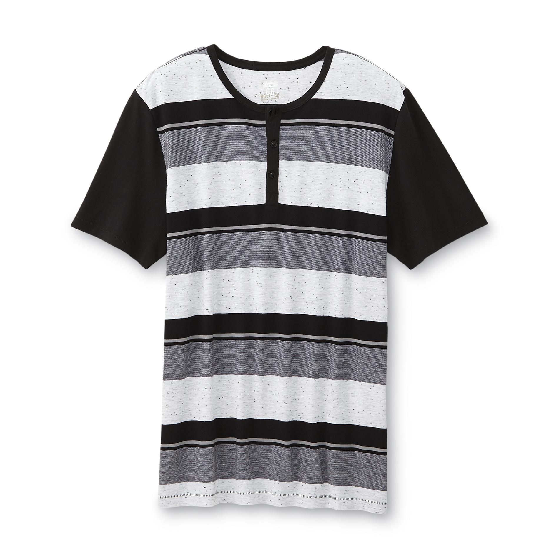 Route 66 Men's Henley Shirt - Striped