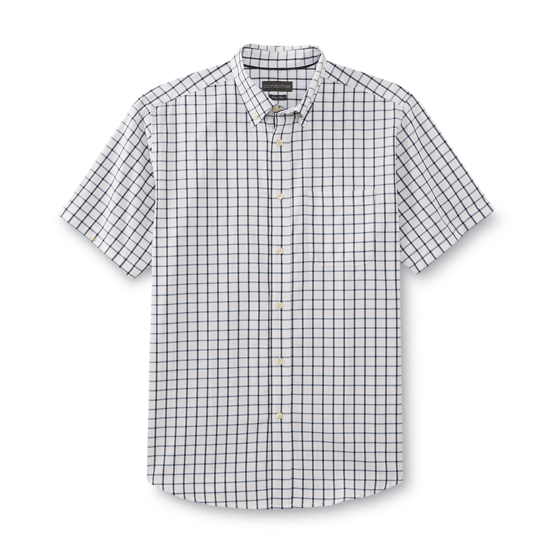Covington Men's Easy Care Short-Sleeve Shirt - Check Pattern