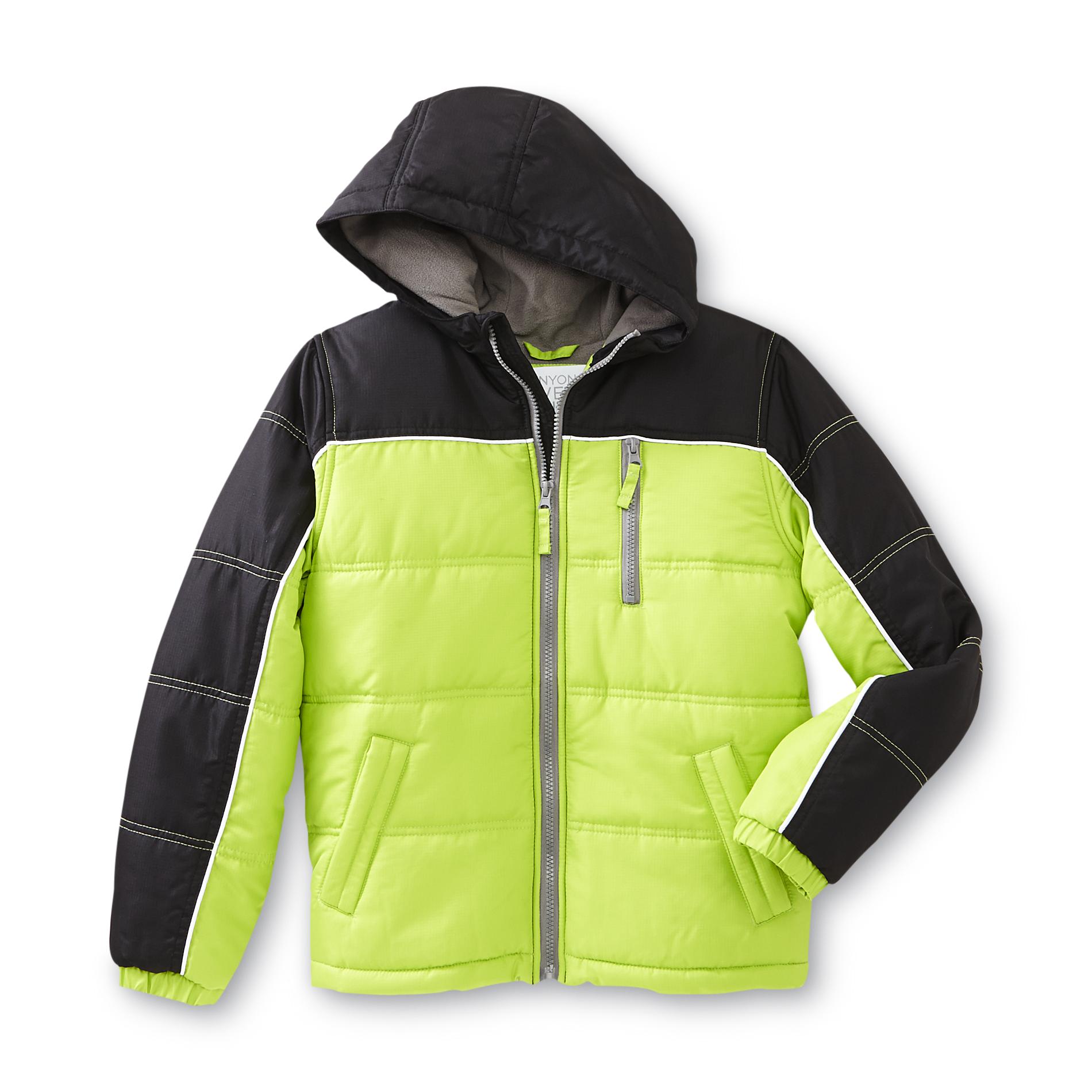 Canyon River Blues Boys' Hooded Colorblock Puffer Jacket