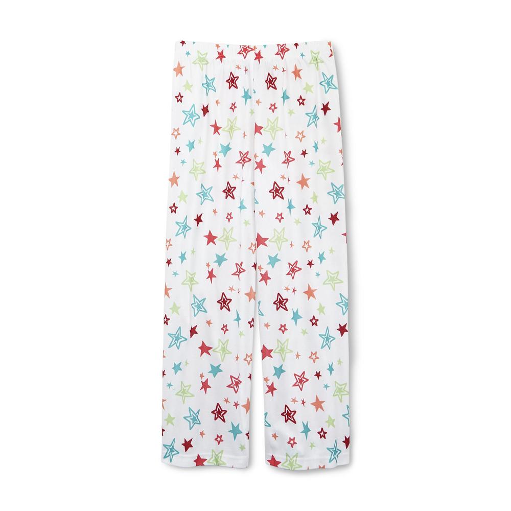 Joe Boxer Girl's Flannel Pajama Top & Pants - Stars