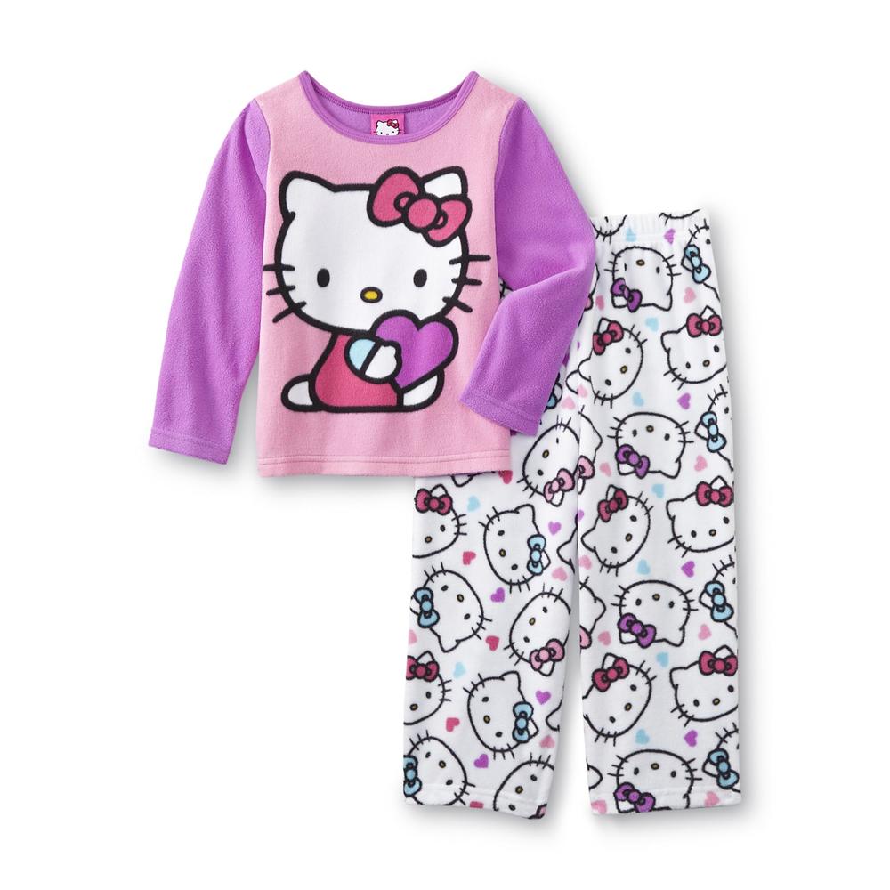 Hello Kitty Toddler Girl's Fleece Pajama Top & Pants