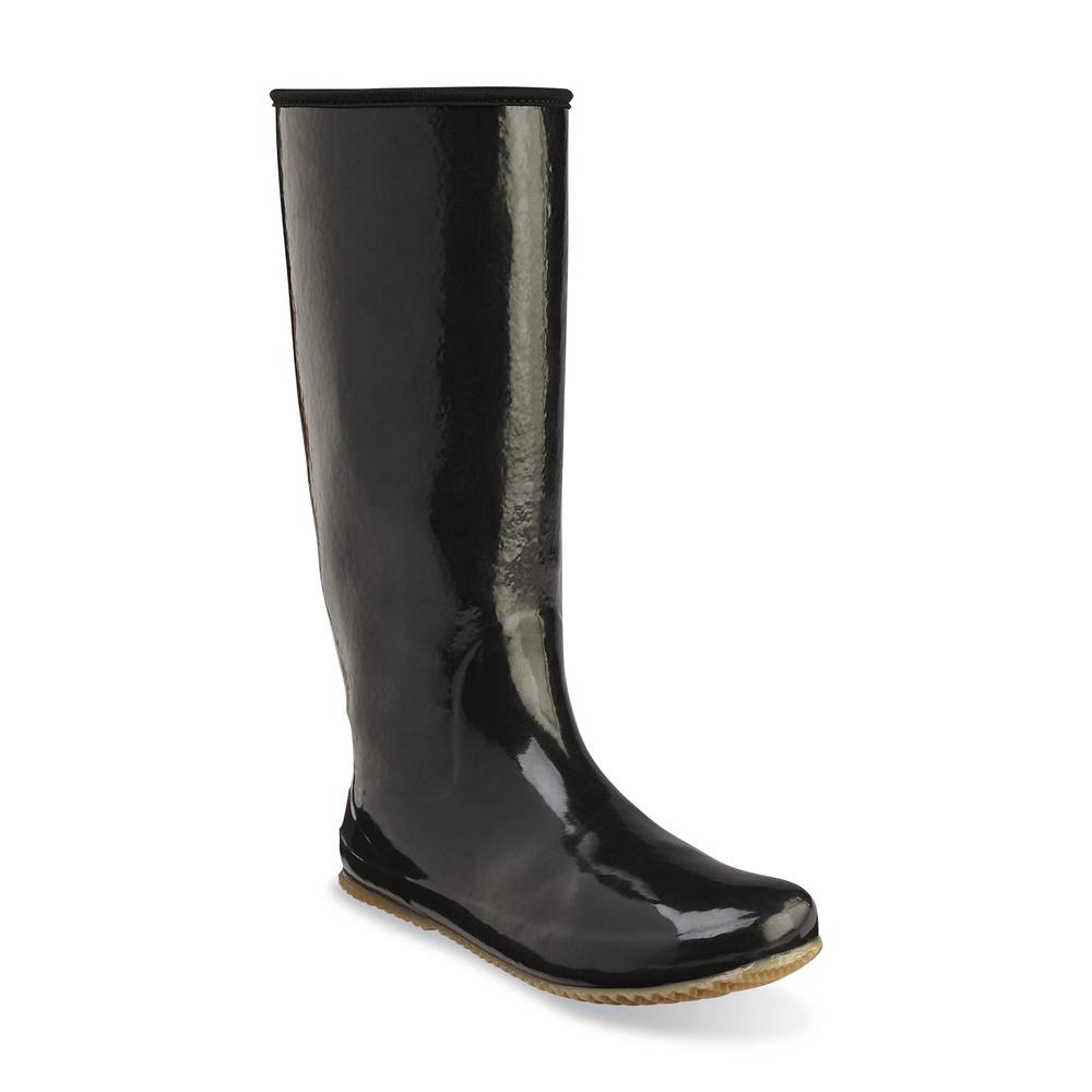 Chooka Women's Black Water-Resistant Packable Rain Boot