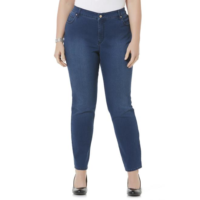 Gloria Vanderbilt Women's Plus Bridget Slim Leg Jeans Medium Wash