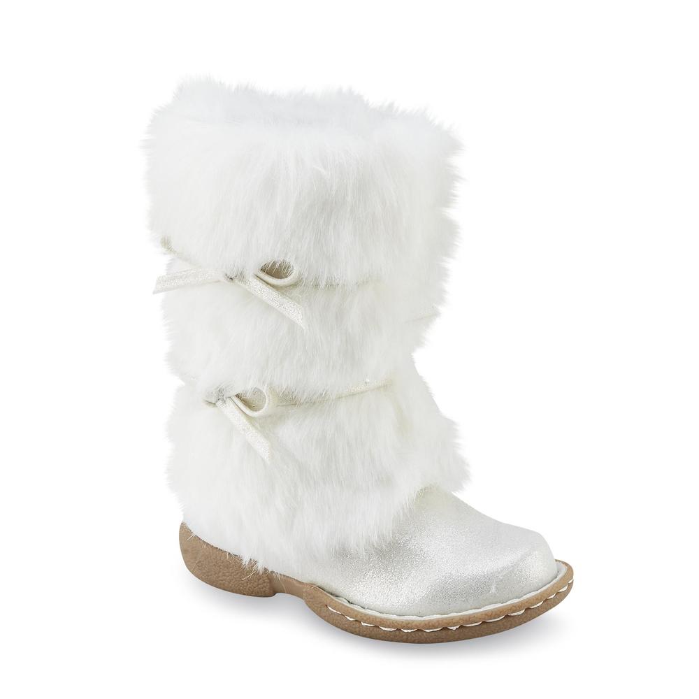 Piper Baby Toddler Girl's Rachelle White Faux Fur Boot