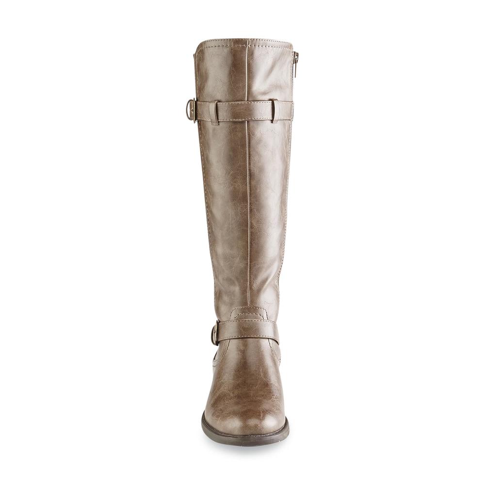 Wear Ever Women's Julia Riding Boot - Taupe Wide Width Avail