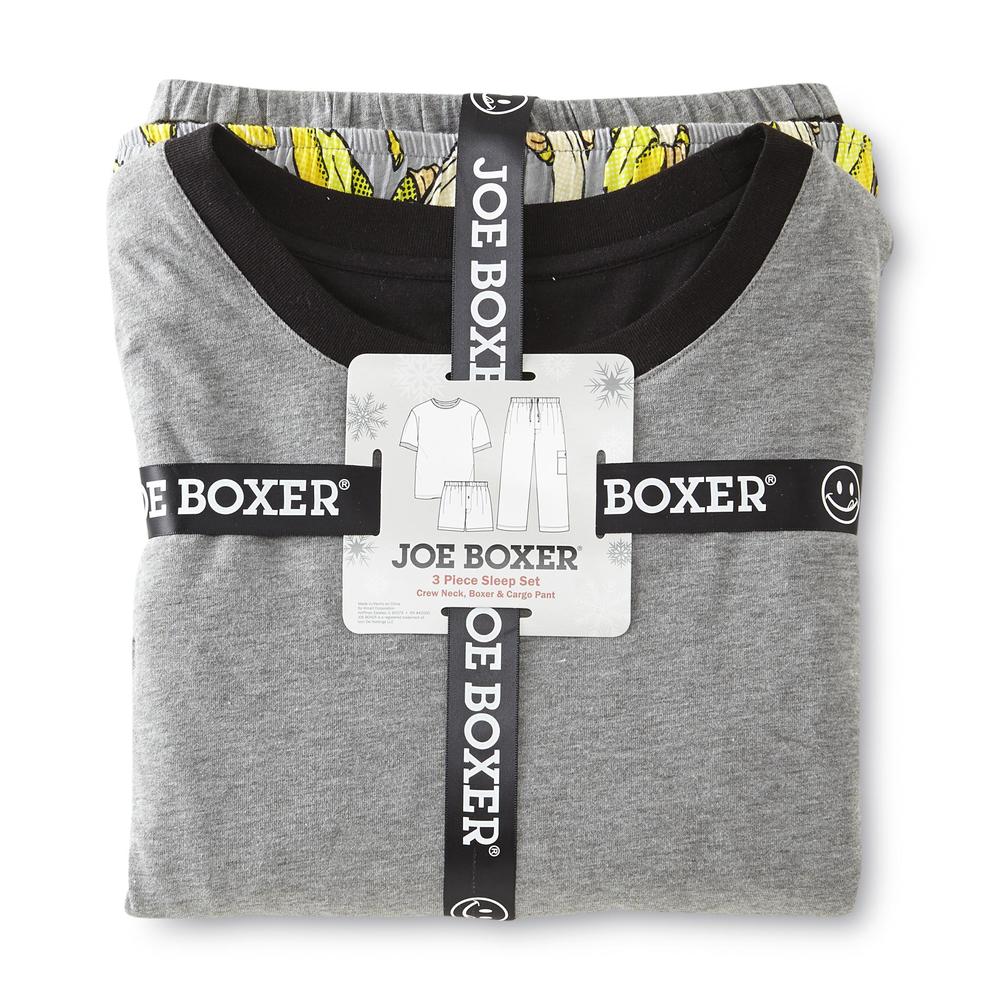 Joe Boxer Men's Pajama Shirt  Boxer & Cargo Pants - Bananas