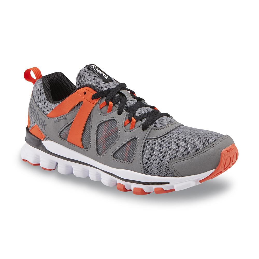Reebok Men's Hexaffect Run 2.0 MemoryTech Grey/Orange Running Shoe