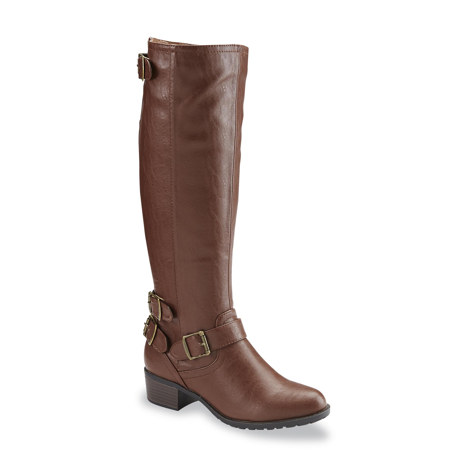 Intaglia Designs Women's Nashville Brown Extended-Calf Knee-High ...