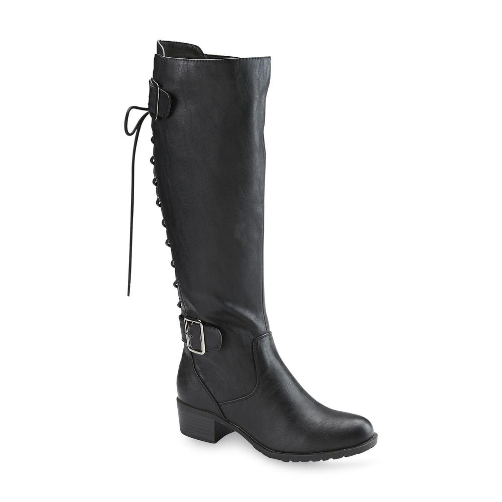 Intaglia Designs Women's Stockton Knee-High Riding  Boot - Black