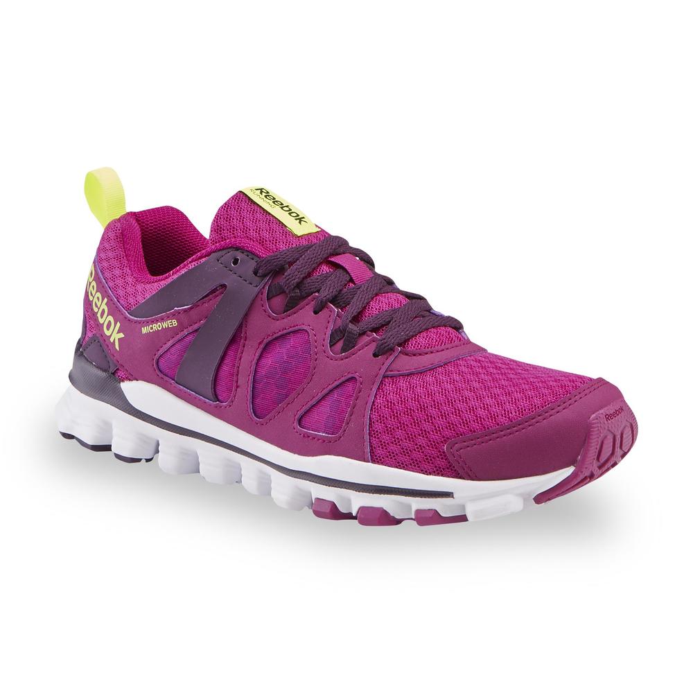 Reebok Women's Hexaffect Run 2.0 MemoryTech Purple/Yellow Running Shoe