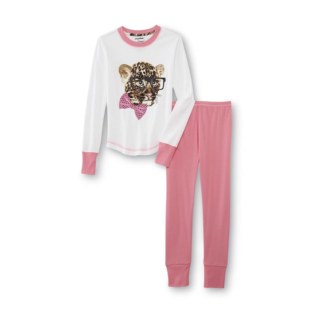 Joe Boxer Girl's 2-Pairs Pajamas - Nerdy Leopard