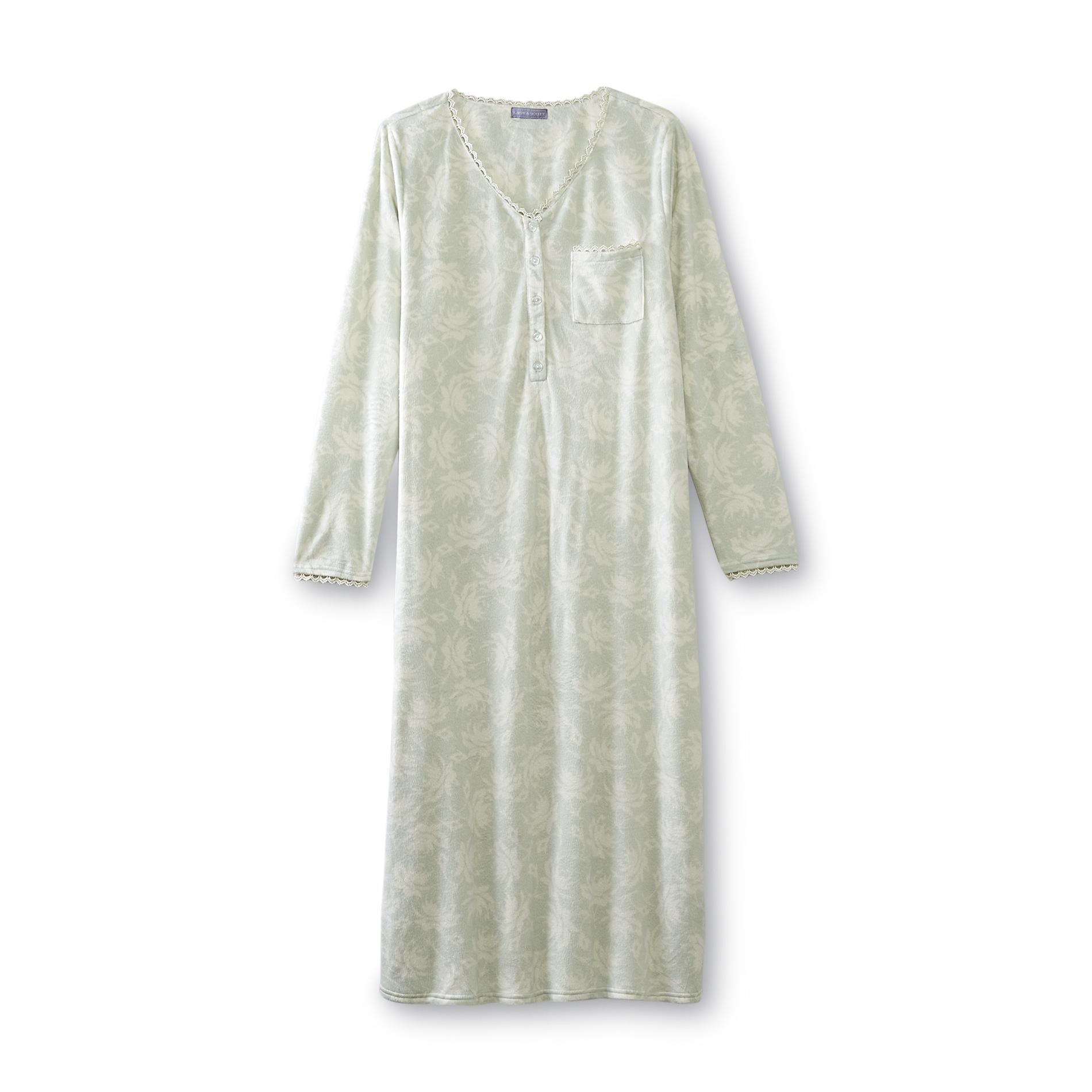 Laura Scott Women's Microfleece Nightgown - Floral