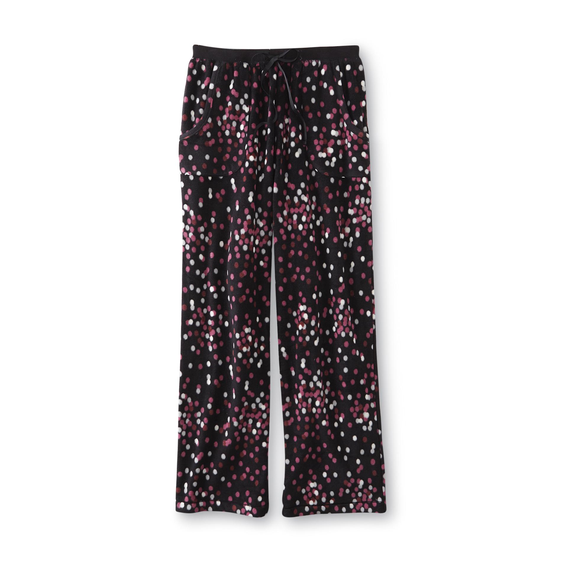 Laura Scott Women's Fleece Pajama Pants - Polka Dot