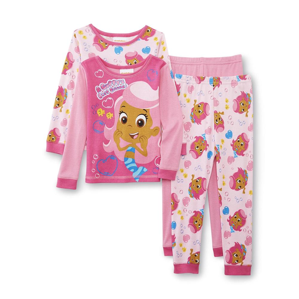 Nickelodeon Bubble Guppies Toddler Girl's 2-Pairs Pajamas