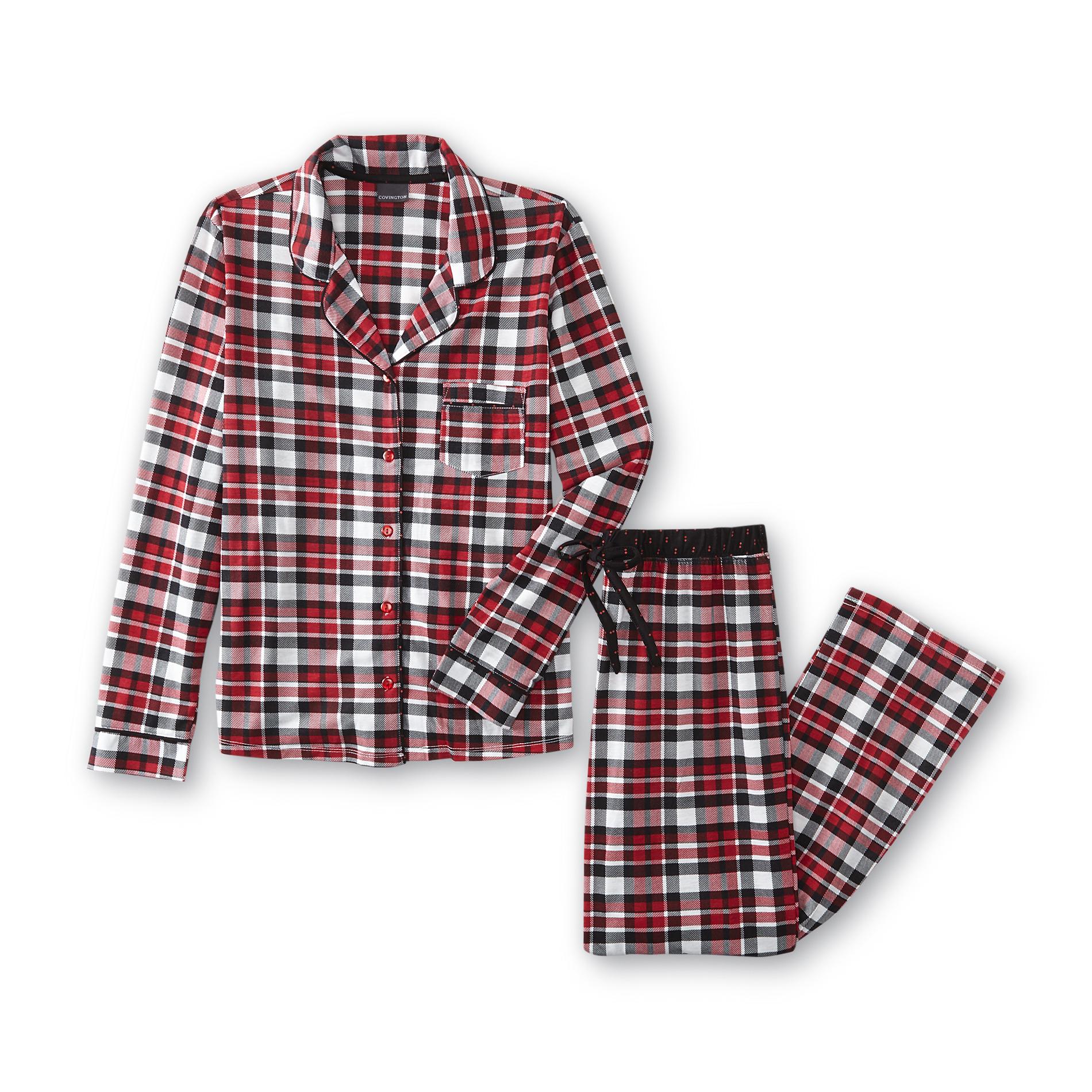 Covington Women's Pajama Top & Pajama Pants - Plaid