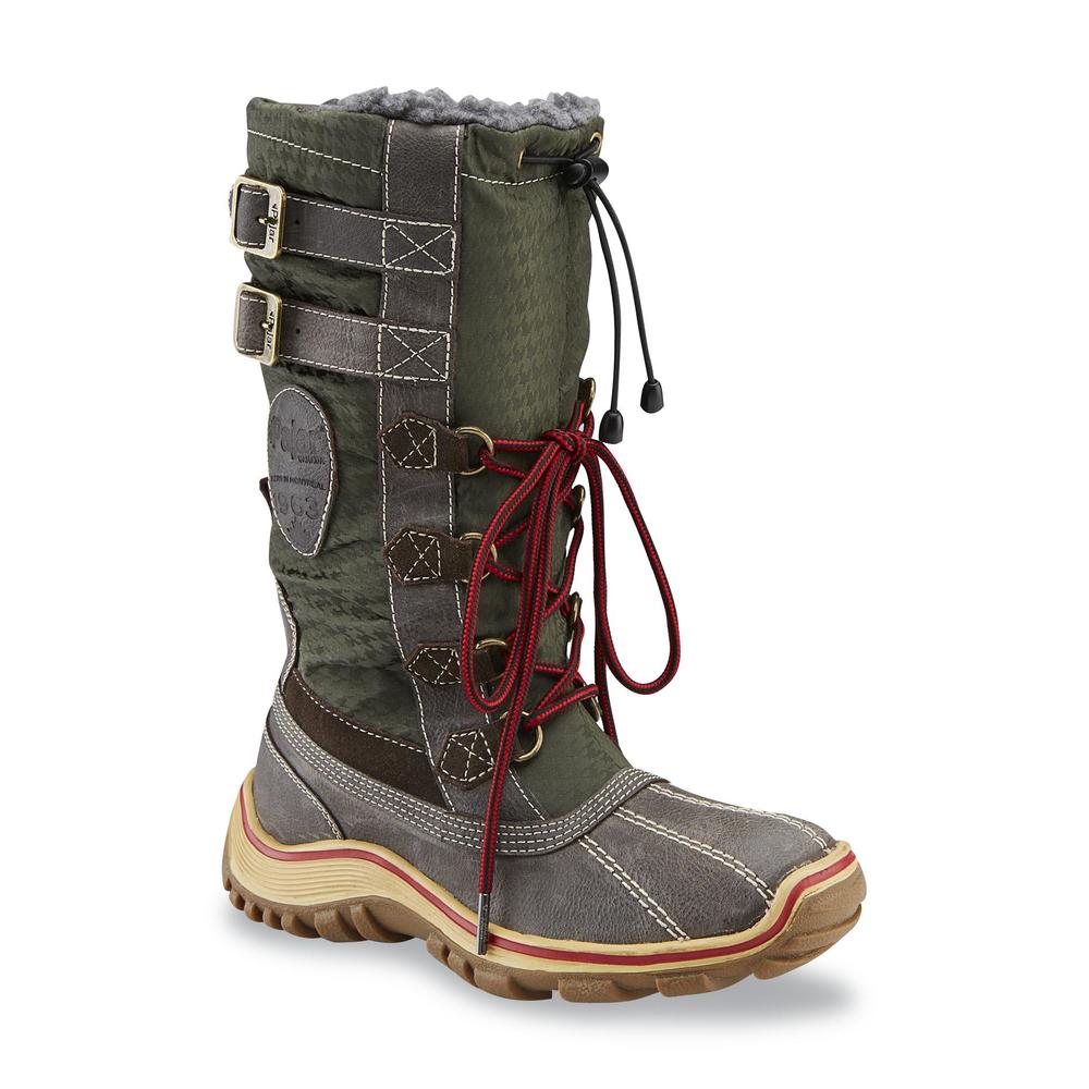 Pajar® Women's Adriana Green/Brown Waterproof Snow Boot