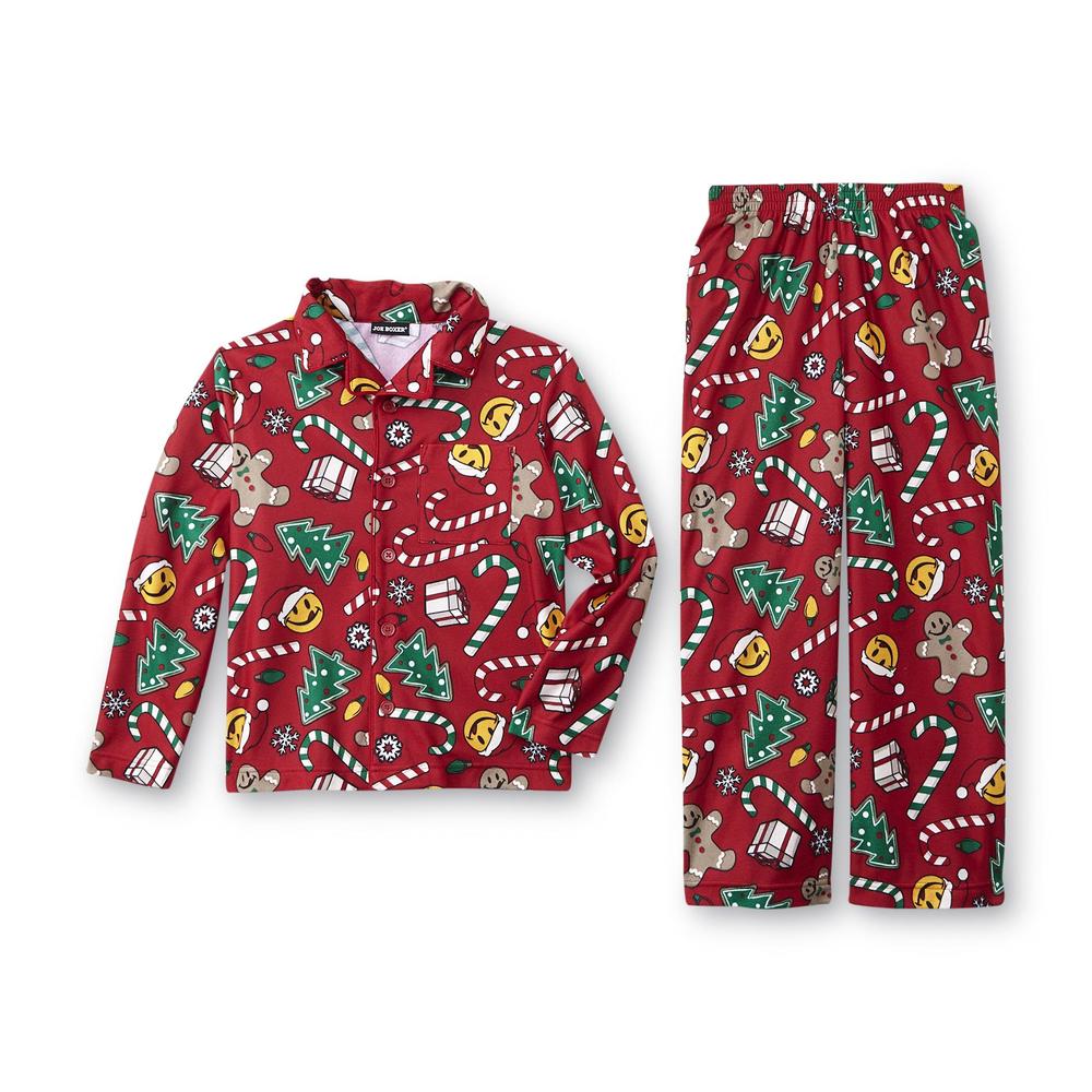Joe Boxer Boy's Christmas Pajama Shirt & Pants - Candy Cane