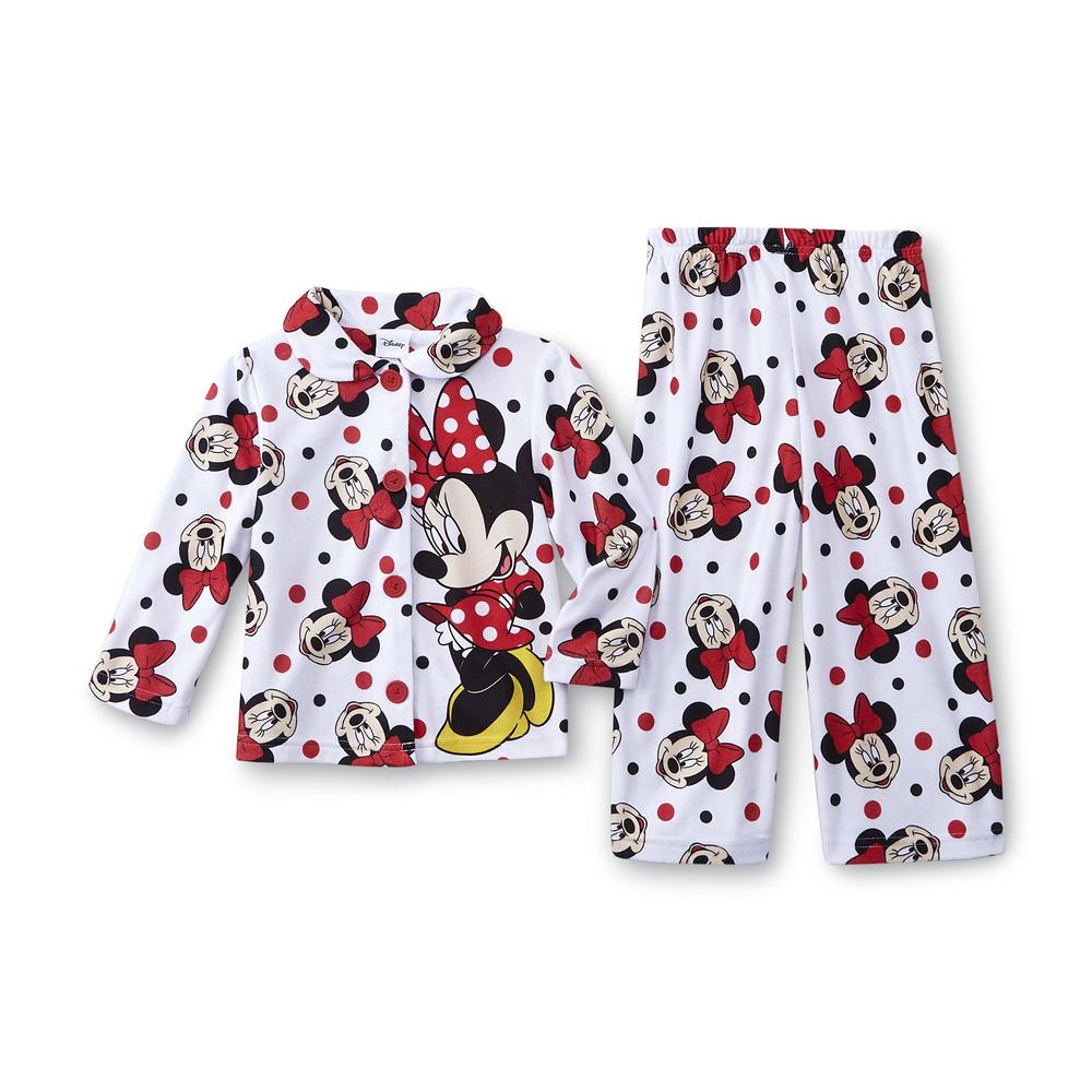 Disney Minnie Mouse Toddler Girl's Pajama Top & Pants - Polka Dots
