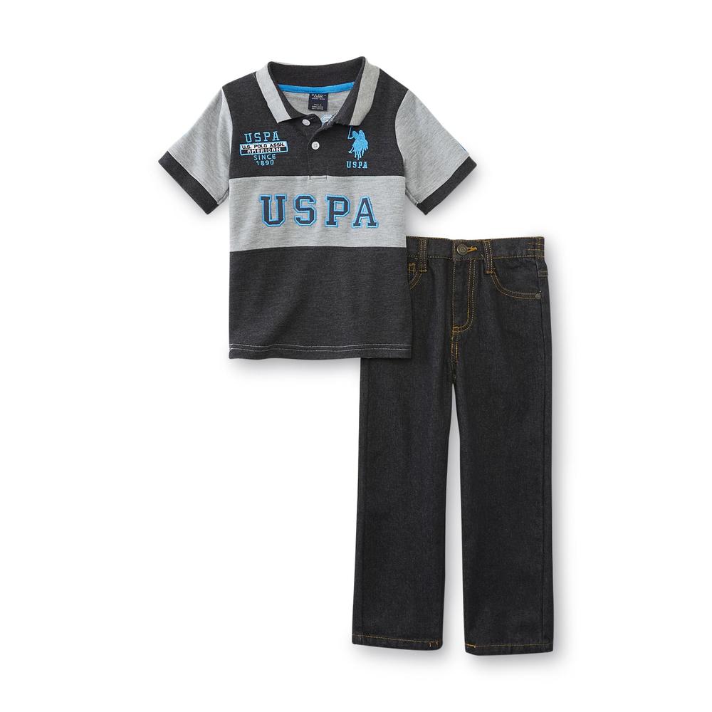 U.S. Polo Assn. Toddler Boy's Polo Shirt & Jeans