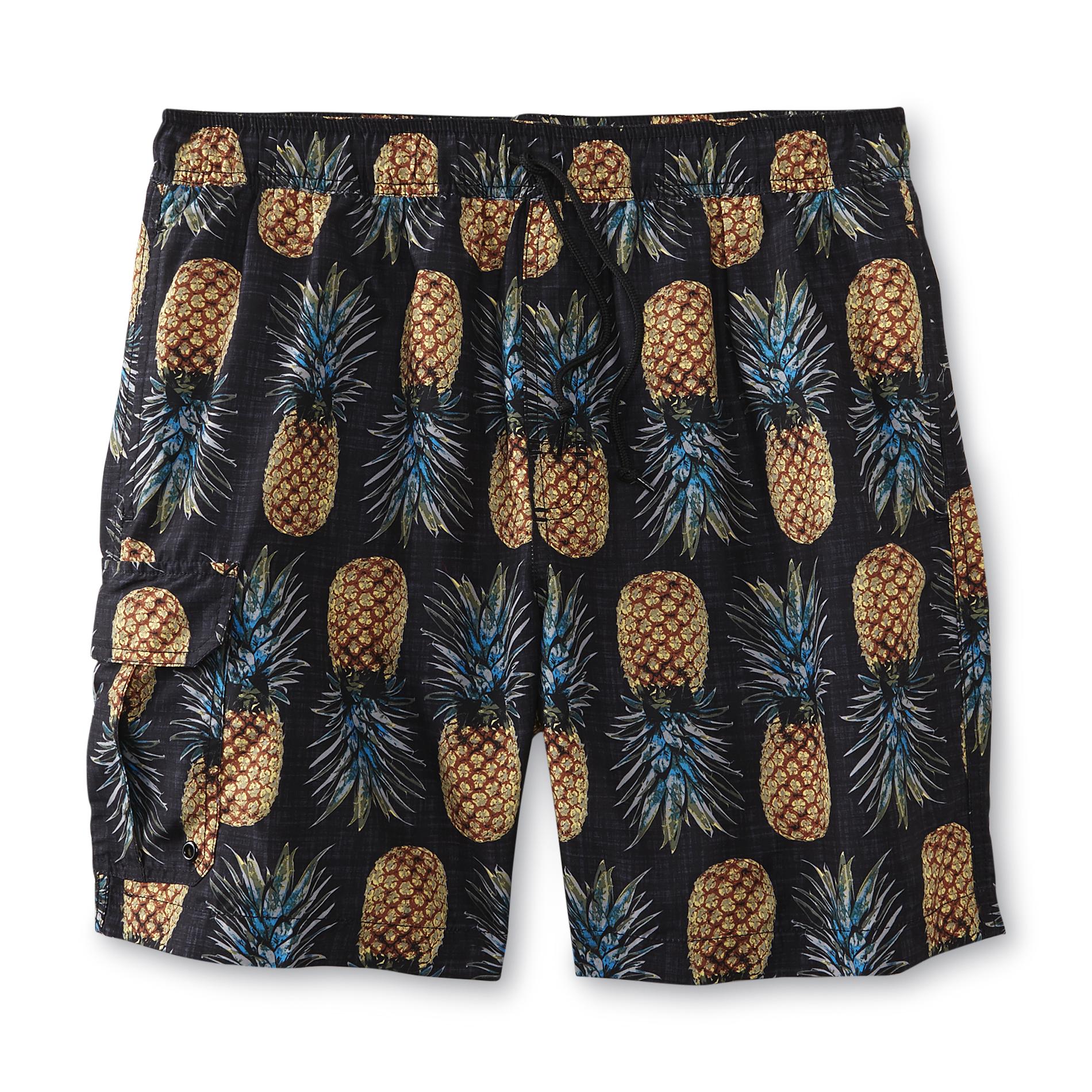 Islander Men's Cargo Swim Trunks - Pineapples