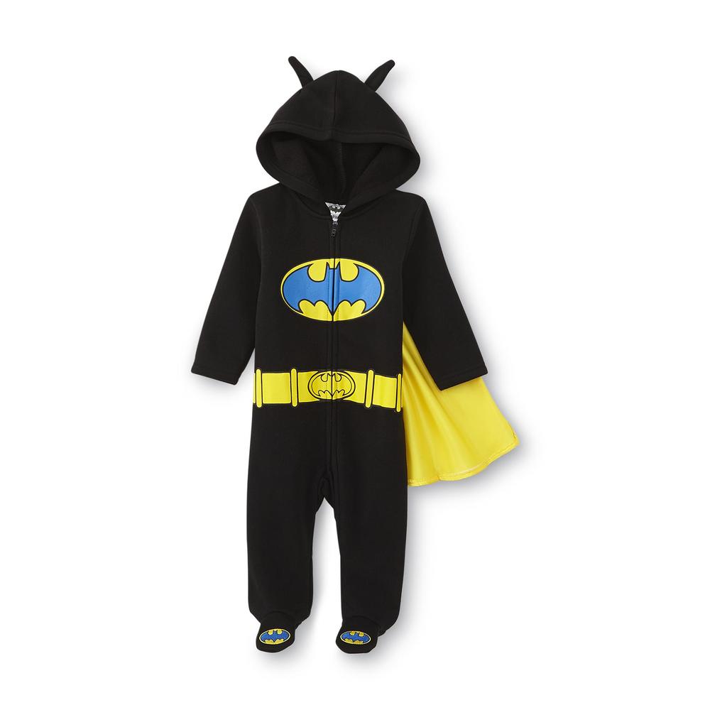 DC Comics Batman Newborn Boy's Caped Footed Pajamas
